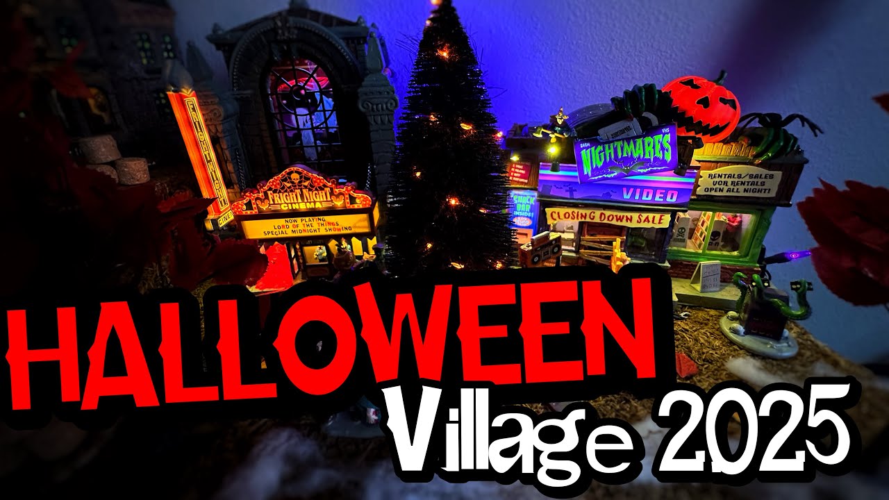 🔴 LIVE Halloween Village Display Set-Up 2025
