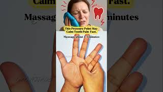 This pressure point may calm toothache pain fast. #healthtips #fypシ #viral