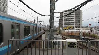 JR東日本　相模線　E131系500番台　発車　海老名駅