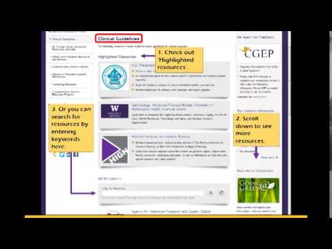 How to use the Geriatrics Information Portal (GIP)