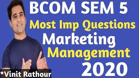 marketing management| Most Imp Questions| Bcom Sem 5 | Gujarat University|