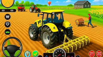 Tractor Farming Driving Simulator 3D - New Tractor Games - Android Gameplay