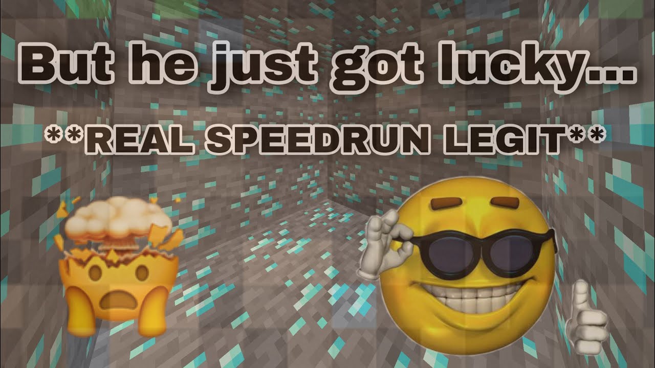 MINECRAFT SPEEDRUN WORLD RECORD LEGIT 💯💯💯 - YouTube