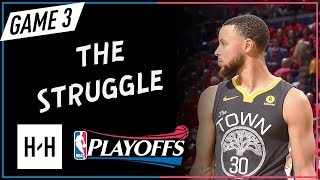 Stephen Curry Full Game 3 Highlights Warriors vs Pelicans 2018 NBA Playoffs - 19 Pts, The Struggle!