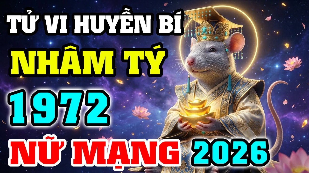 Tử Vi Tuổi Tý 1972 Nữ Mạng Năm 2026: Vượt Hạn Kế Đô, Đón Tứ Tấn Tài, Vạn Sự Hanh Thông