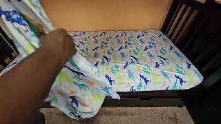 Fancy Linen Sheet Twin Bed Set Dino World Unboxing and Review