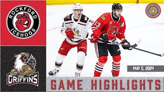 IceHogs Highlights: Central Division Semifinals Game 4 | IceHogs vs Griffins 5/5/24
