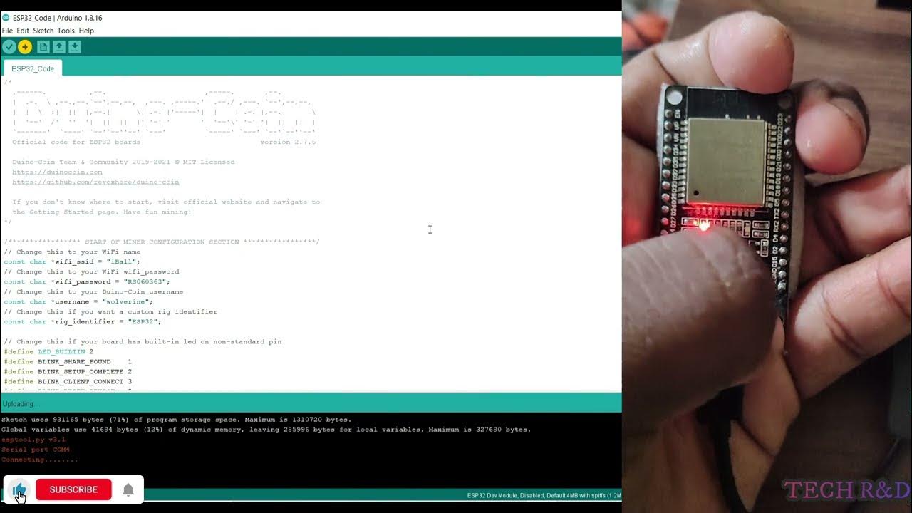 Crypto mining with ESP32 | TECH R&D - YouTube