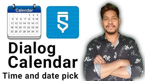 Dialog calendar set date activity project in sketchware/Aauraparti