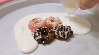포핀쿠킨 도너츠로 철판아이스크림 만들기 popincookin doughnut ICE CREAM ROLLS ASMR