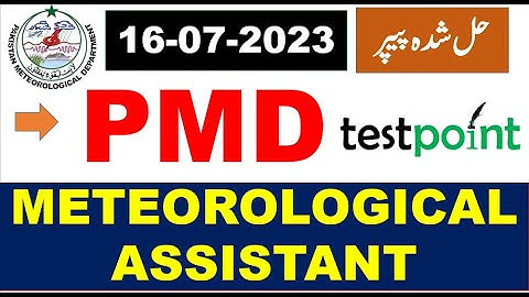 PMD Meteorological Assistant complete solved paper held on 16/07/2023