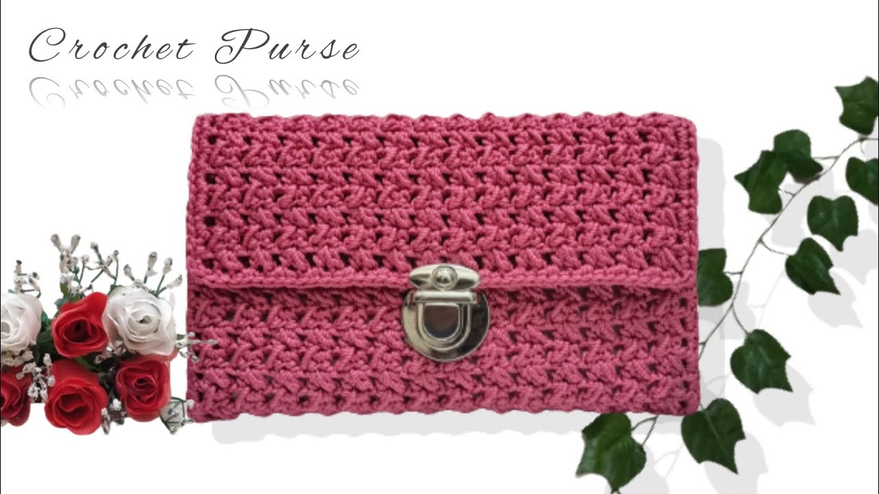 Tutorial Dompet Rajut Lipat Terbaru || Crochet Purse Tutorial - YouTube