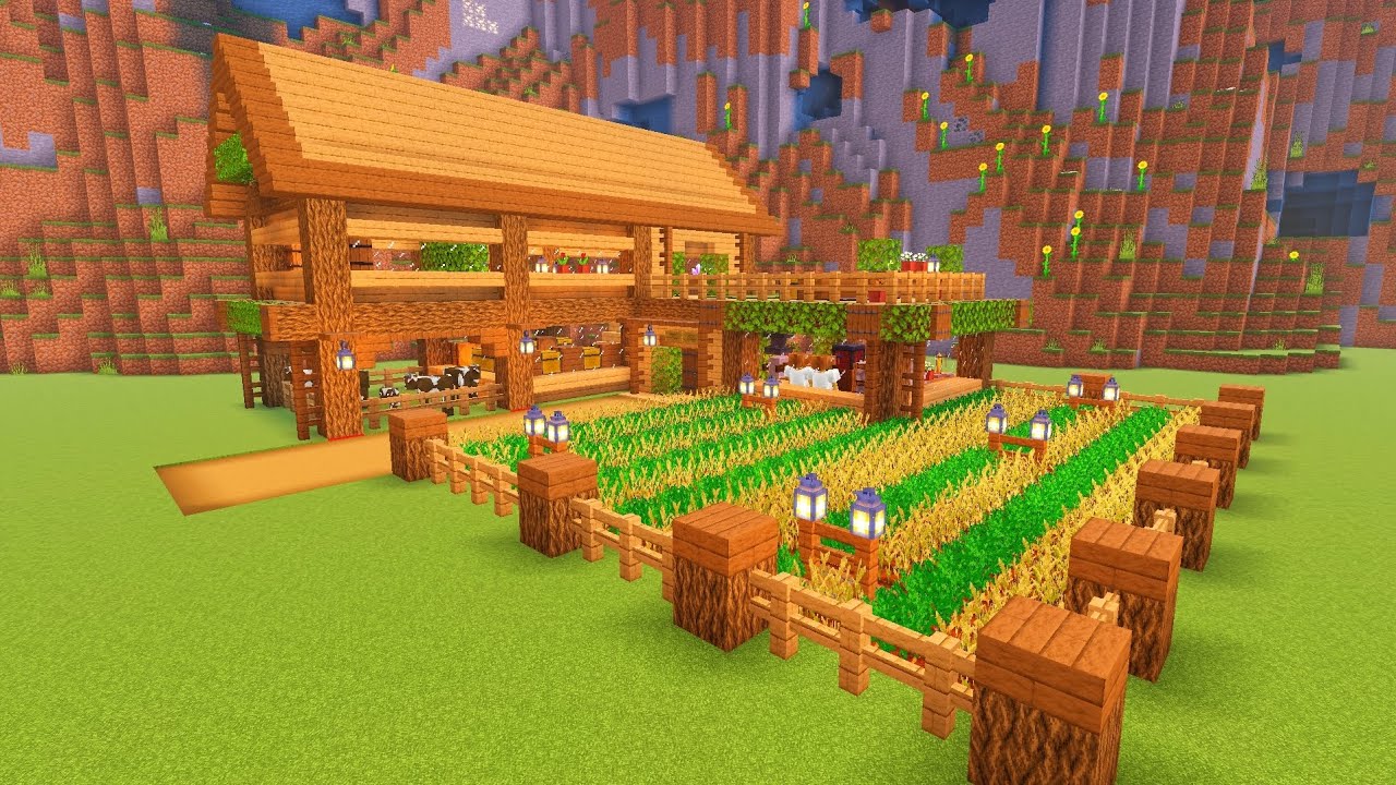 Minecraft : How To Build A Survival Starter Oak House 