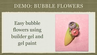 Easy 3D Bubble Flowers using Gel and Gel Paint