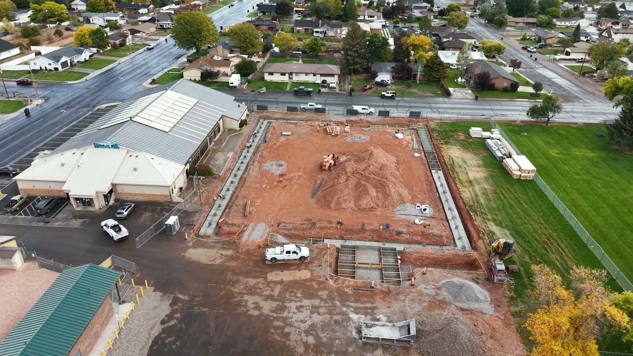 Progression Video of Richfield City Utah pool constructionl as of 2025 10 17