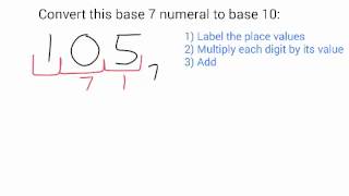 MATH 120 Ch10 Part A - Convert Base 7 to Base 10
