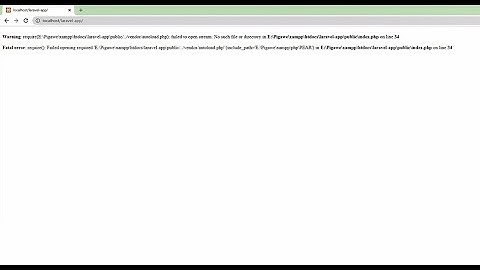 Error Laravel  - failed to open stream: vendor autoload