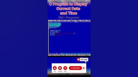 program of display current date and time in C | #shorts #ytshorts #youtubeshorts #video #trending