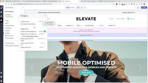 Elevate BigCommerce Theme - Category Image Display