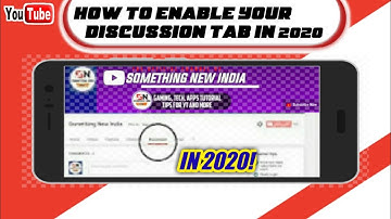 How To Enable Discussion Tab On Android In 2020 (HINDI) Video | Something New India