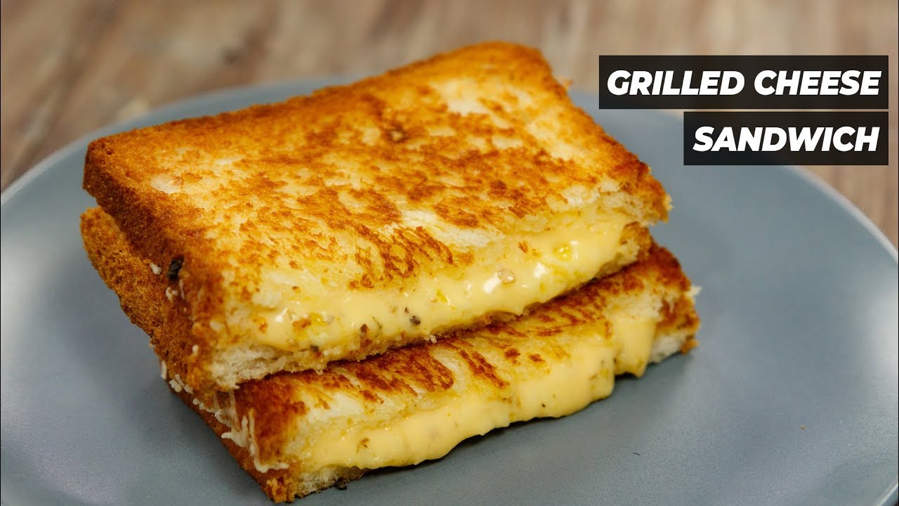 Grilled Cheese - Cafe Style Double Cheeze Sandwich Recipe - CookingShooking | Yaman Agarwal