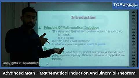 Mathematical Induction & Binomial Theorem | Advance Math | Entry Test Preparation | TopGrade.pk