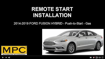 2014-2019 Ford Fusion - Push-to-Start - Hybrid