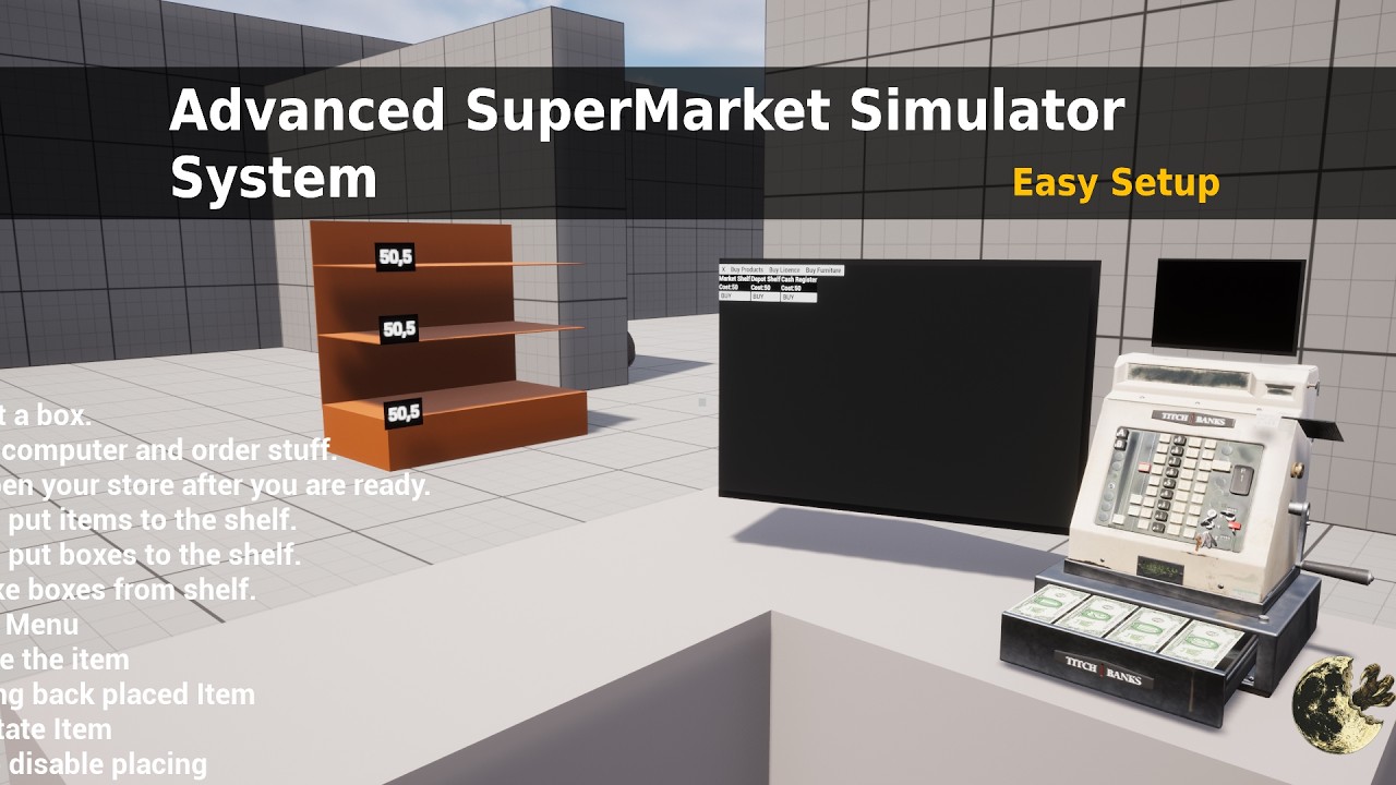 Creating a Supermarket Simulator in Unreal Engine 5 Easily, with our products - Tutorial 1 Shelves