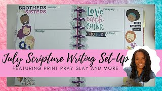 July Scripture Writing Journal Set Up