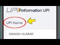UPI Name kya hota hai | UPI Name ka matlab kya hota hai