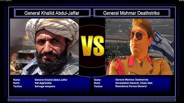 C&C General Zero Hour Reborn Mod General Khallid Abdul-Jaffar VS General Mohmar Deathstrike #1