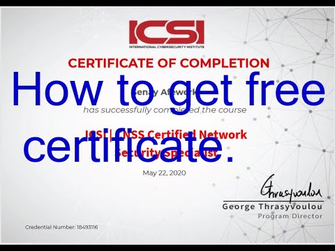 HOW TO GET FREE PAID CERTIFICATE CYBER SECURITY AND NETWORK SECURITY FOR ANYONE SENAY TUBE