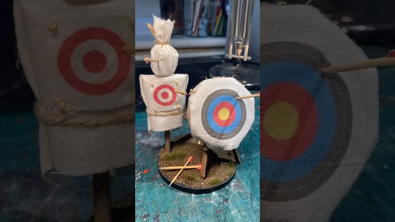 Making miniature archery targets!! 