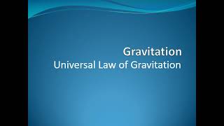 H Gravitation Pt  1