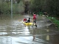 Chiro Malderen, de toppers varen bootje op de kasteeldreef in Lippelo bos