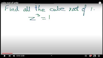 Find all the cube root  of  unity