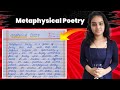 Metaphysical poetry fully explained in hindi  metaphysical poetry  metaphysical poetry in hindi