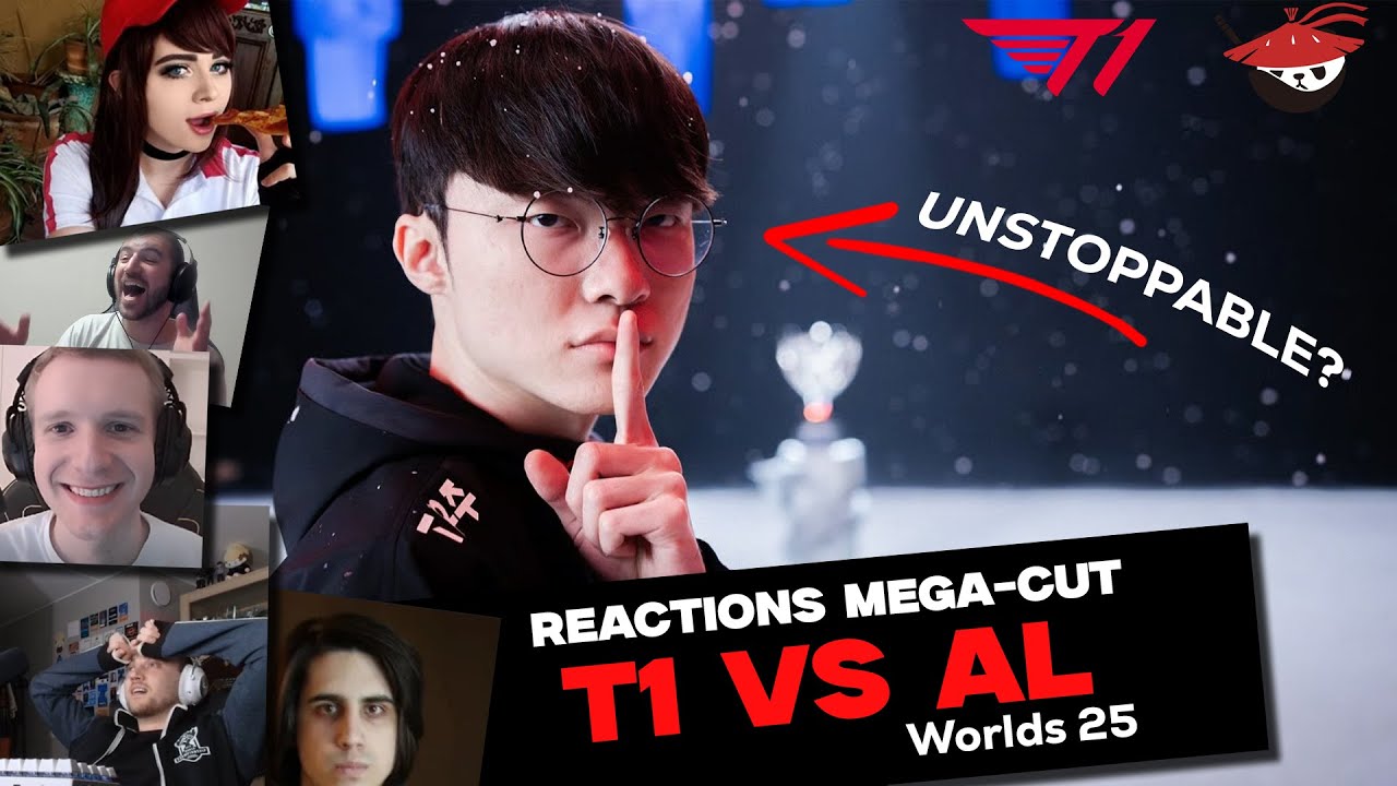 Streamers reaction to T1 miracle run | T1 VS AL HIGHLIGHTS