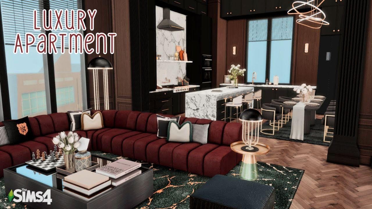 Роскошные апартаменты // The Sims 4 Быстрая постройка с CC