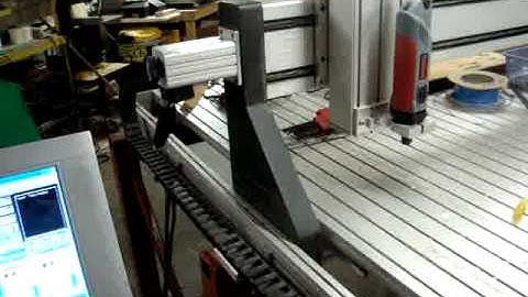 Isel cnc router with mach3 diy refit