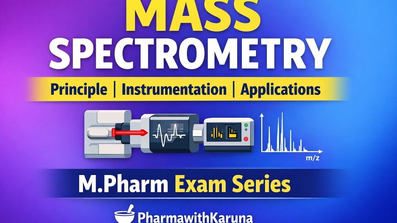 MASS SPECTROMETRY Principle | Instrumentation | ApplicationsM.Pharm Exam 