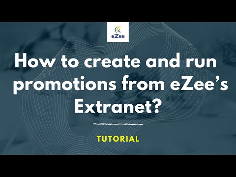 How to Create and Run Promotions From eZee's Extranet in Booking Engine?