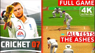 EA Sports Cricket 07 The Ashes Full Game All Tests Gameplay 4K Ultra HD #Cricket #cricket07 #ashes