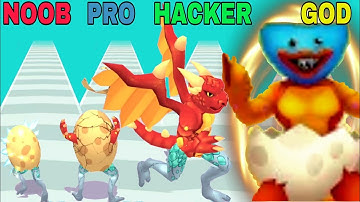 NOOB VS PRO VS HACKER VS GOD in Monster Egg