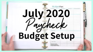 July 2020 Budget Setup | Paycheck Budget | Budget With Me