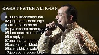 Rahat Fateh Ali Khan Most Fabulous songs | Top 10 Hit Songs  | Bollywood   Songs #allbollywoodsongs