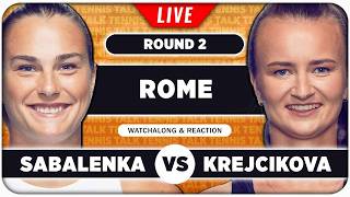 SABALENKA vs KREJCIKOVA • WTA Rome 2026 • LIVE Tennis Watchalong screenshot 2
