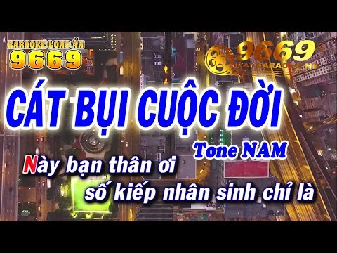 Karaoke Cát Bụi Cuộc Đời | Tone Nam | Nhạc sống LA STUDIO | Karaoke 9669