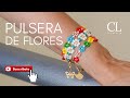 Pulsera de Flores Con Tapa nudo Paso a Paso 🌸