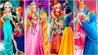 Disney Princesses Elsa Anna Rapunzel Cinderella and Snow White Tailor Games Compilation for Girls screenshot 2